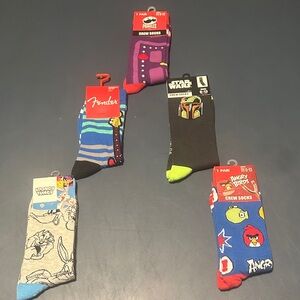 Fender Striped Blue and Black Socks